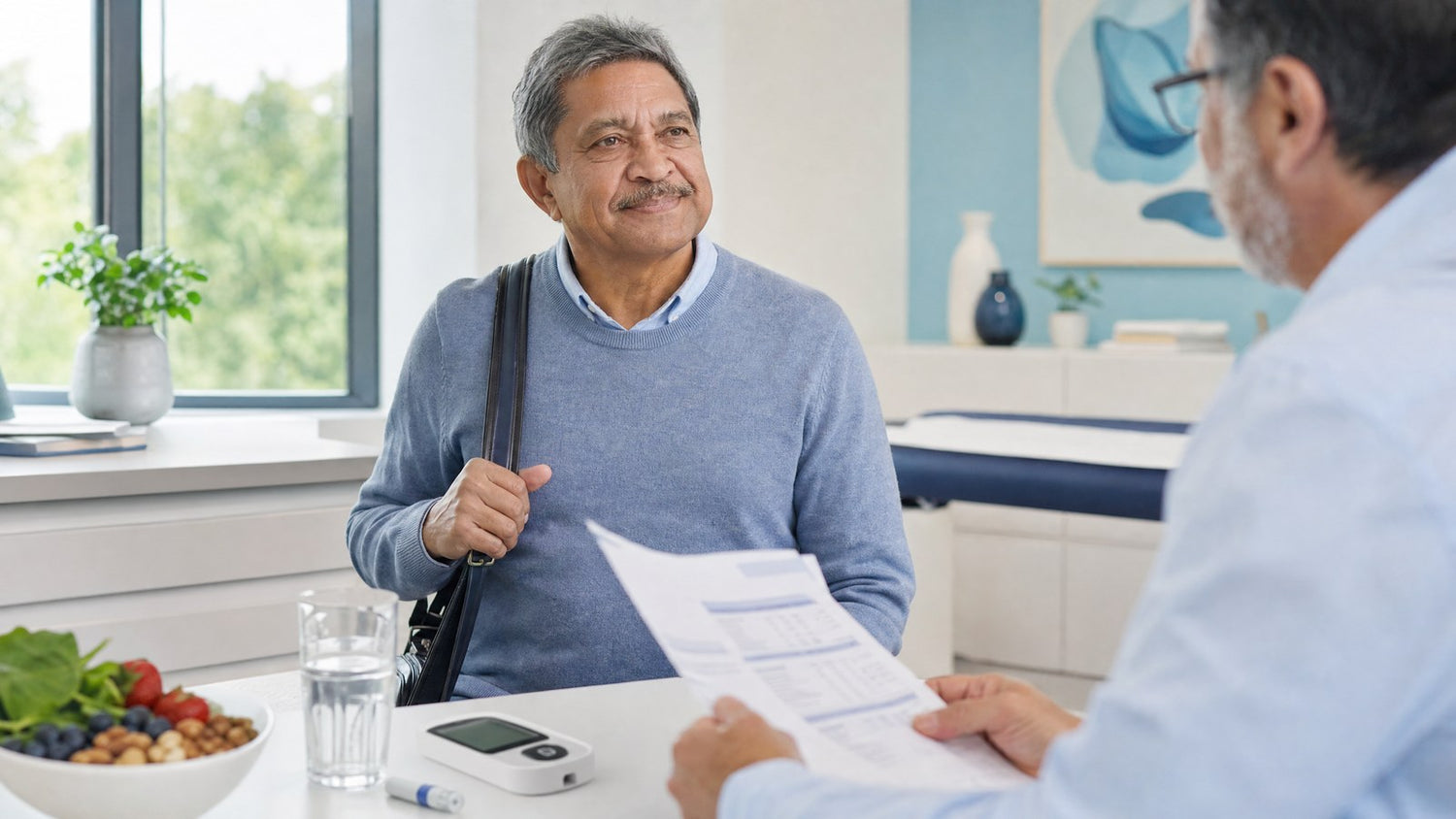 A healthcare professional taking a blood sample for a Glucose Tolerance Test, illustrating proactive health monitoring.
