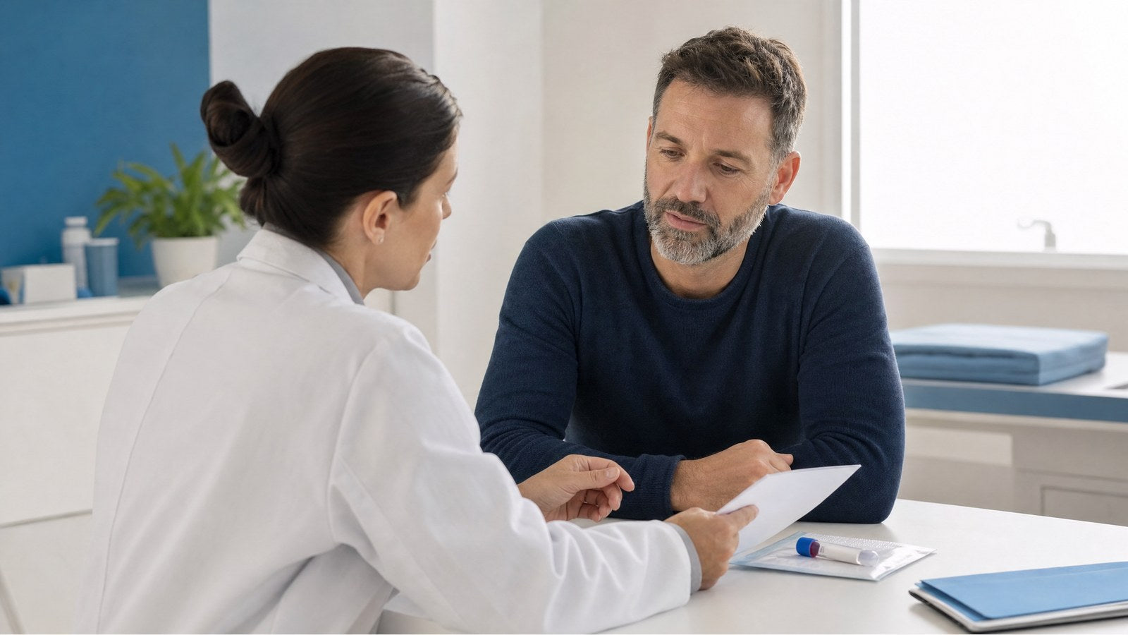A person reviewing their Syphilis TP Latex Blood Test results online