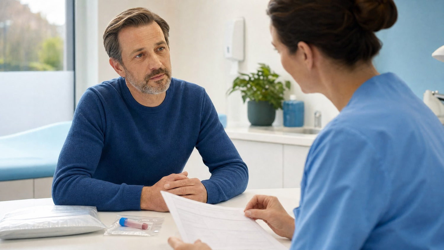 A person reviewing their Hepatitis B Immunity Blood Test results online.