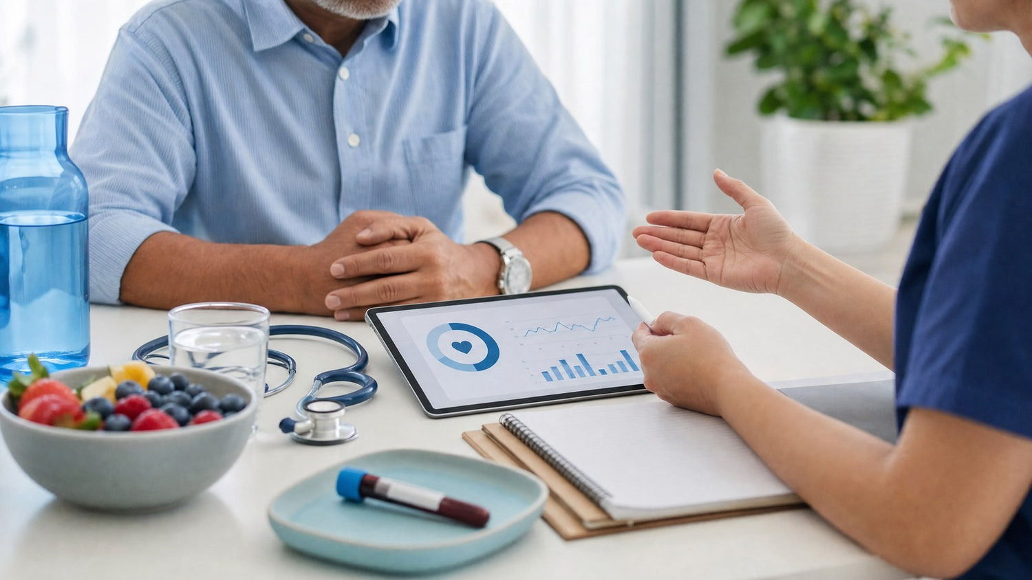 Clinilabs LDL Cholesterol Blood Test kit and heart health concept