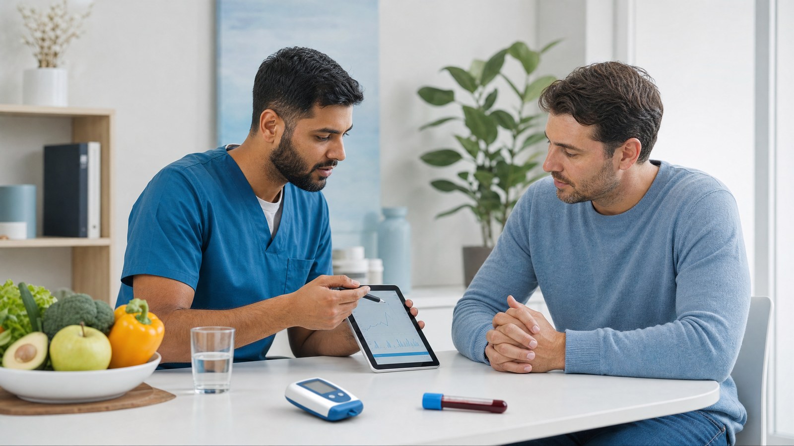 Advanced Diabetes Test blood test kit with Clinilabs branding