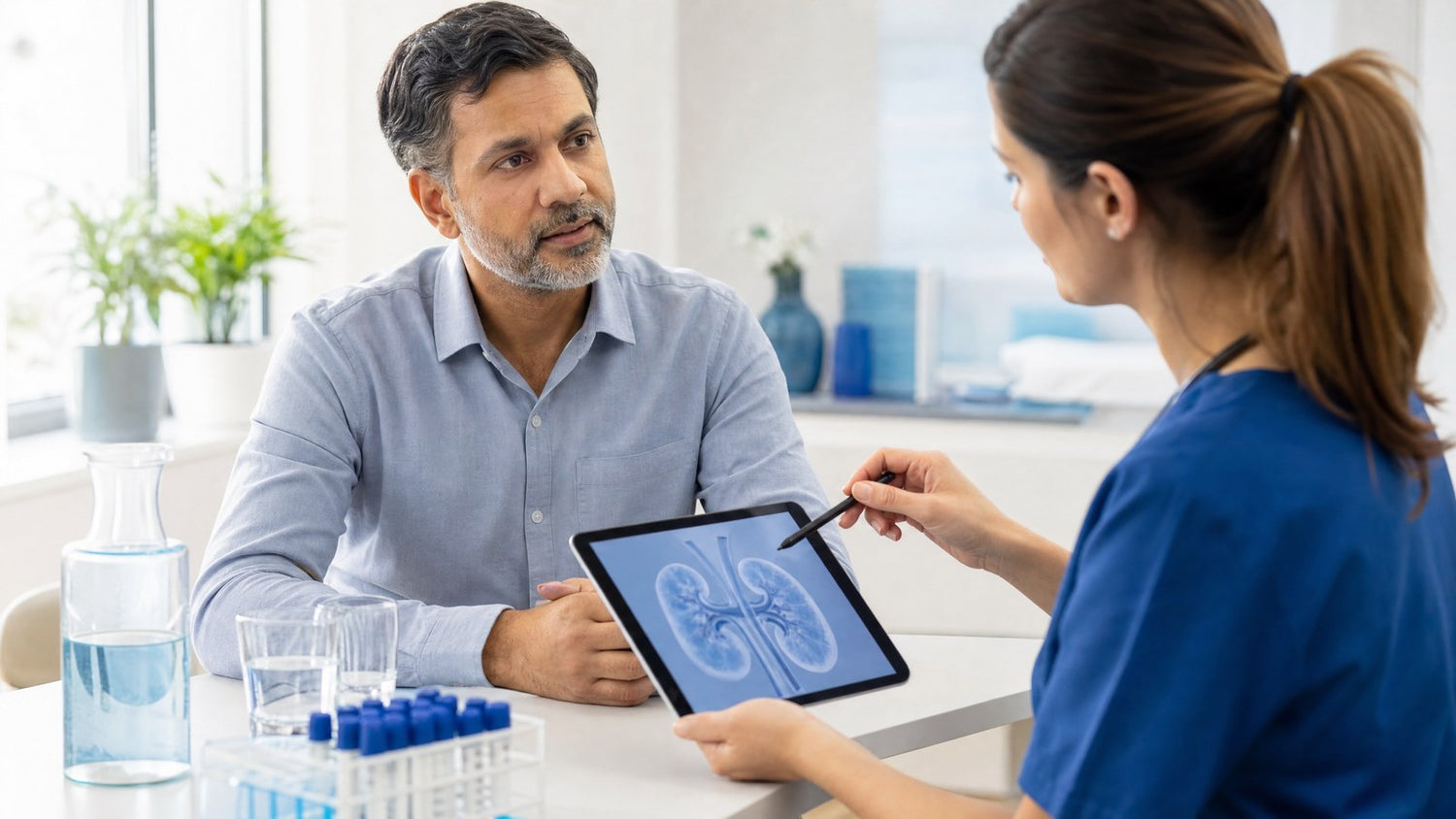 Doctor discussing early detection strategies with a patient