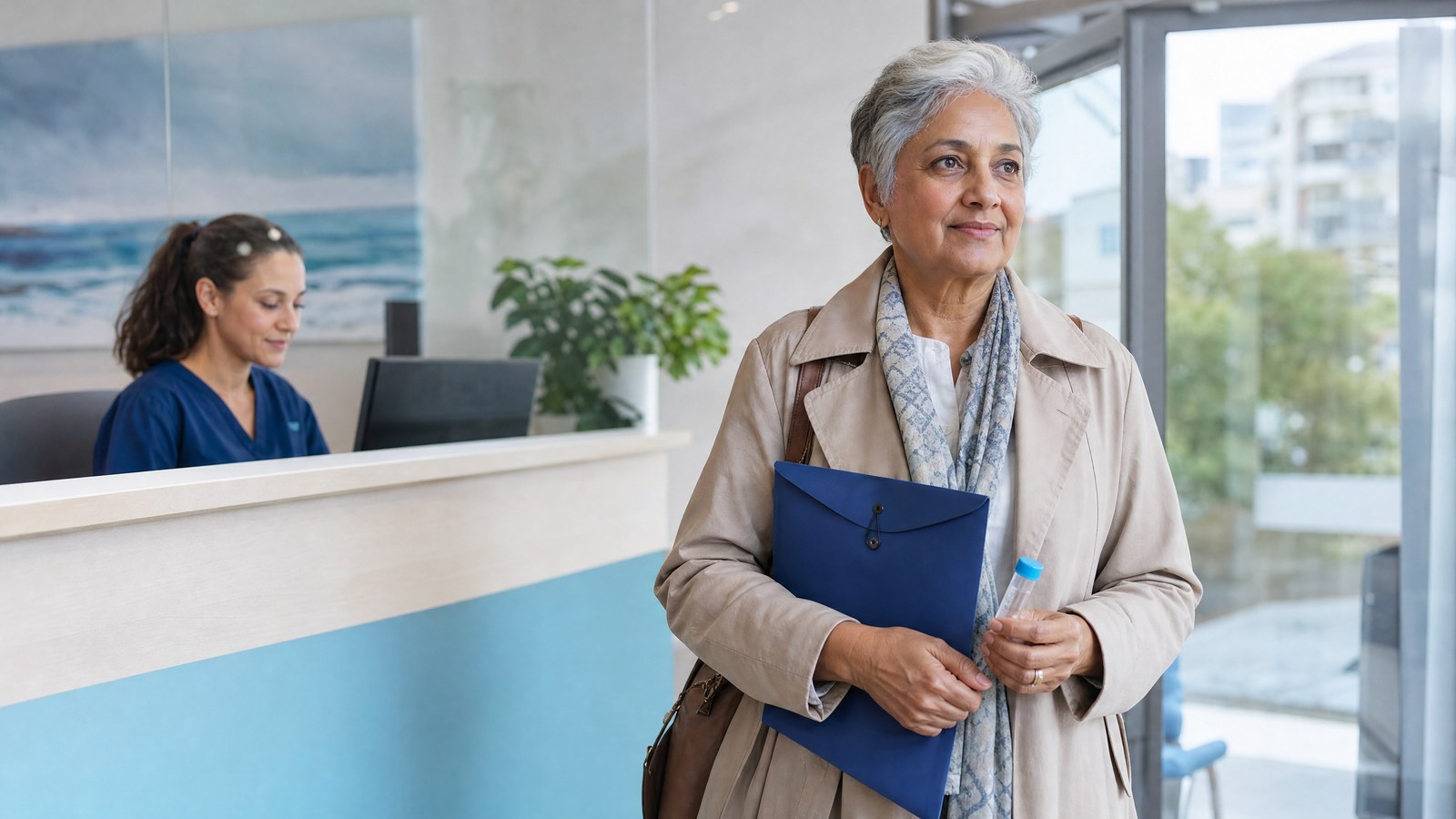 A confident individual reviewing their health information online