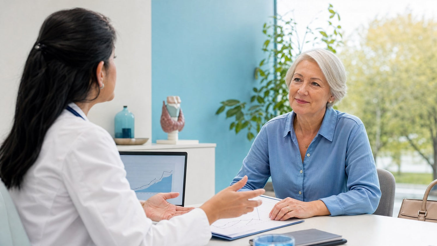 Person consulting their Thyroid Peroxidase (TPO) Antibodies Blood Test results for thyroid health management