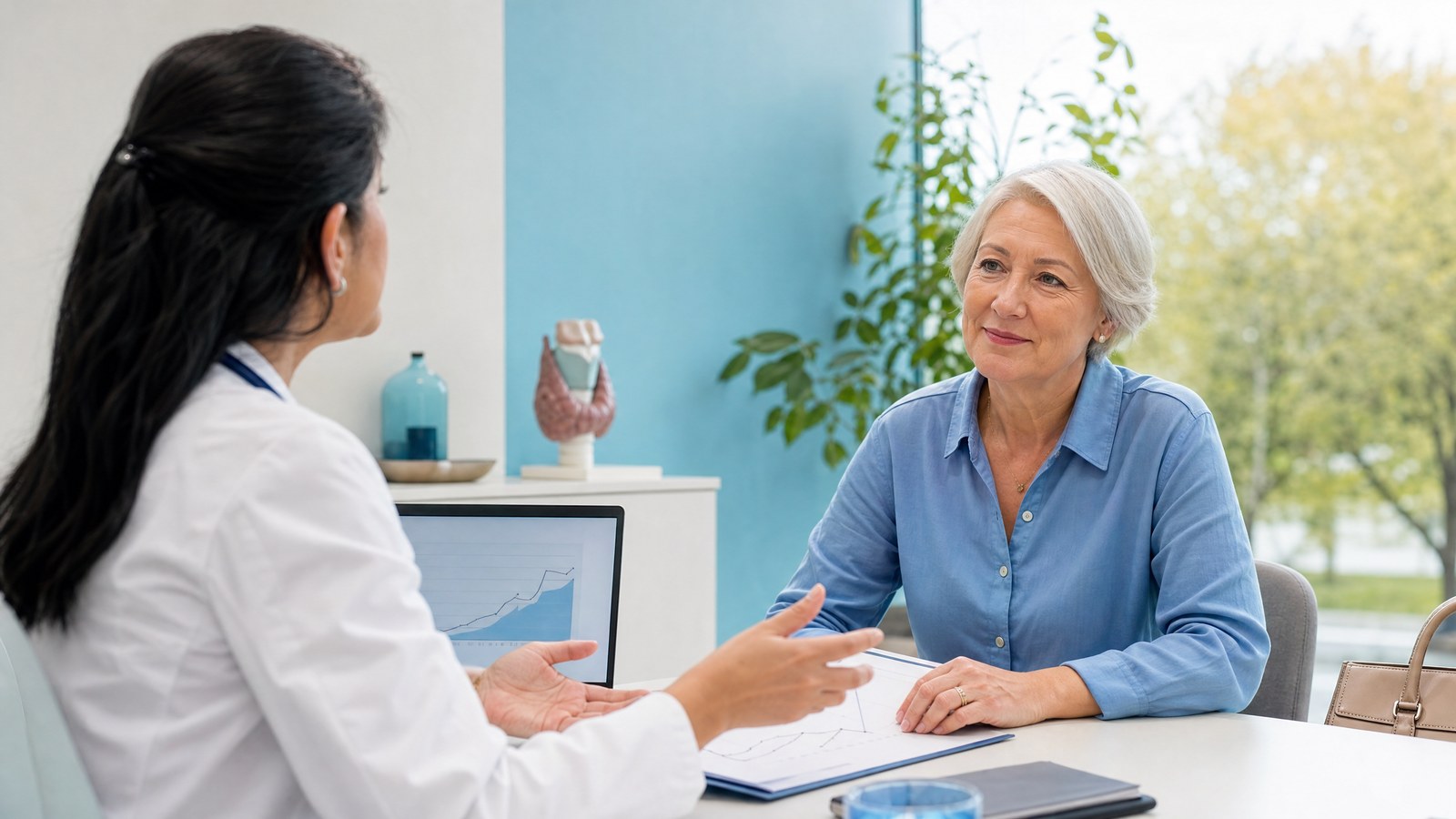 Person consulting their Thyroid Peroxidase (TPO) Antibodies Blood Test results for thyroid health management