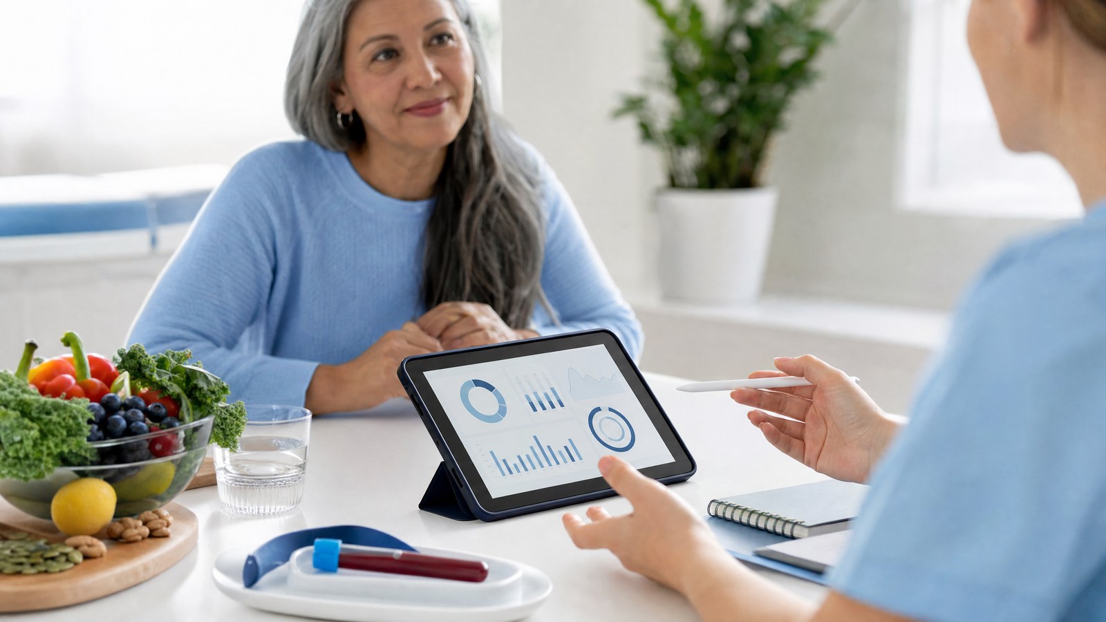 A person reviewing their personalised health data from the Iron Status Blood Test