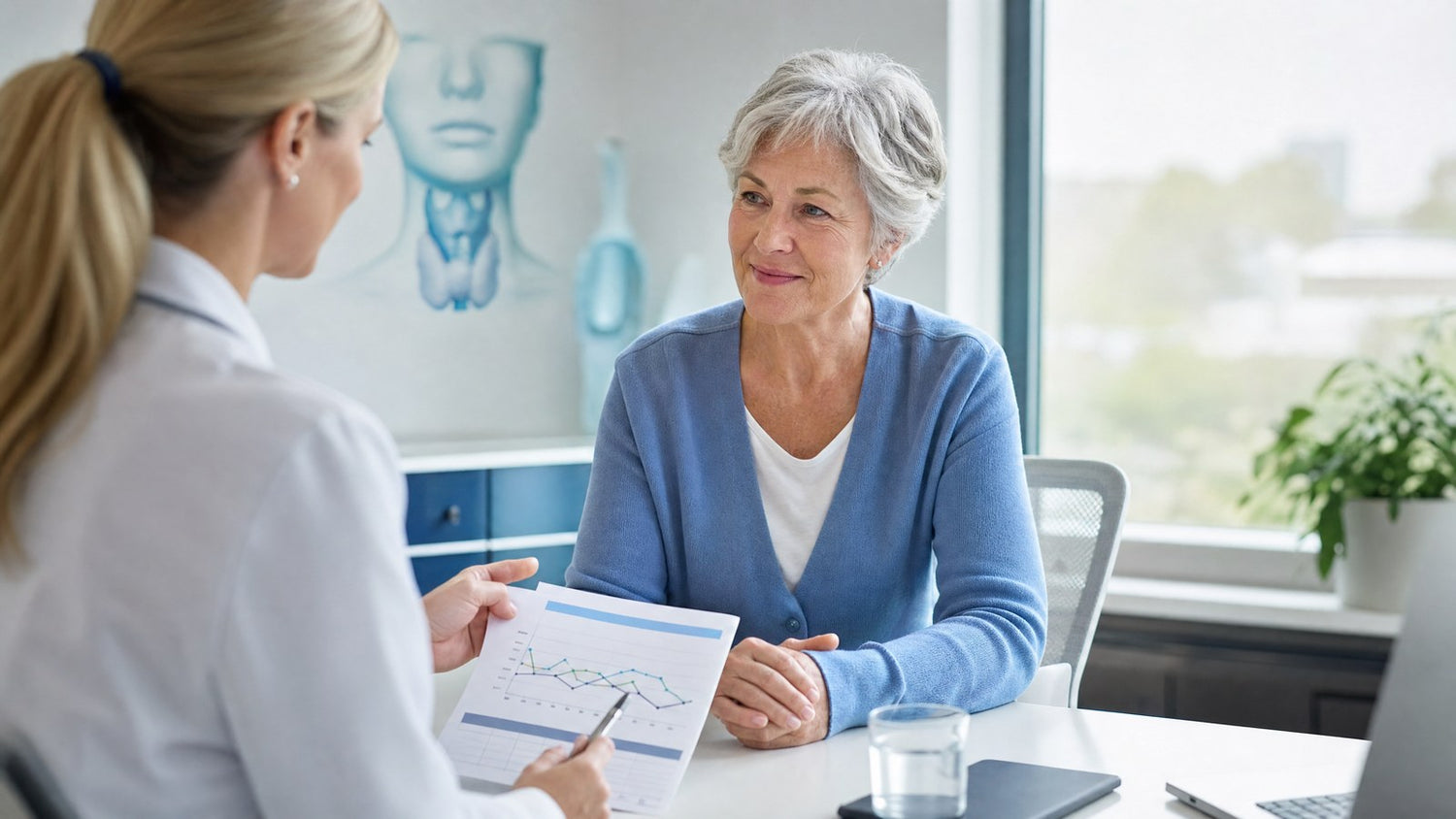 Person confidently reviewing Free T3 Blood Test results at home