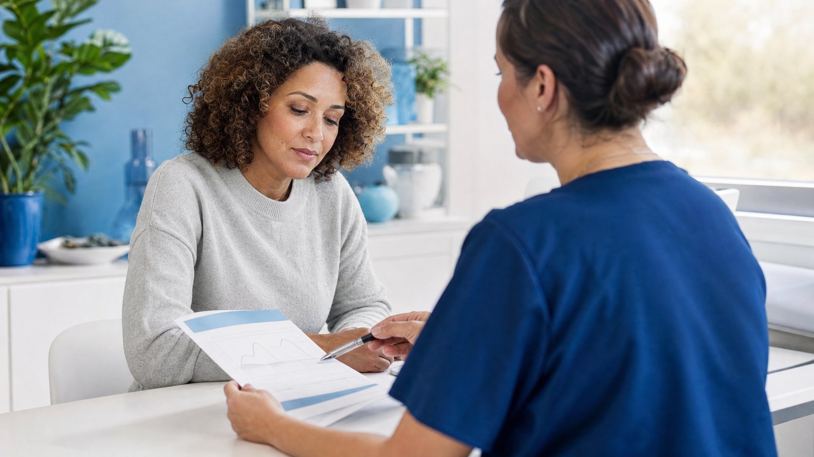 Healthcare professional discussing Prolactin Blood Test