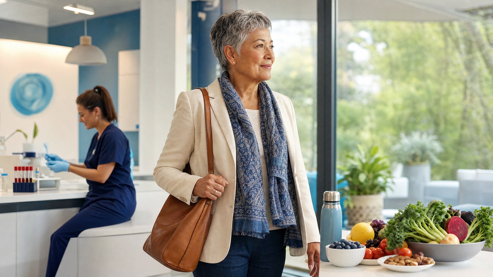 An older adult staying active, supported by regular Vitamin B12 blood tests