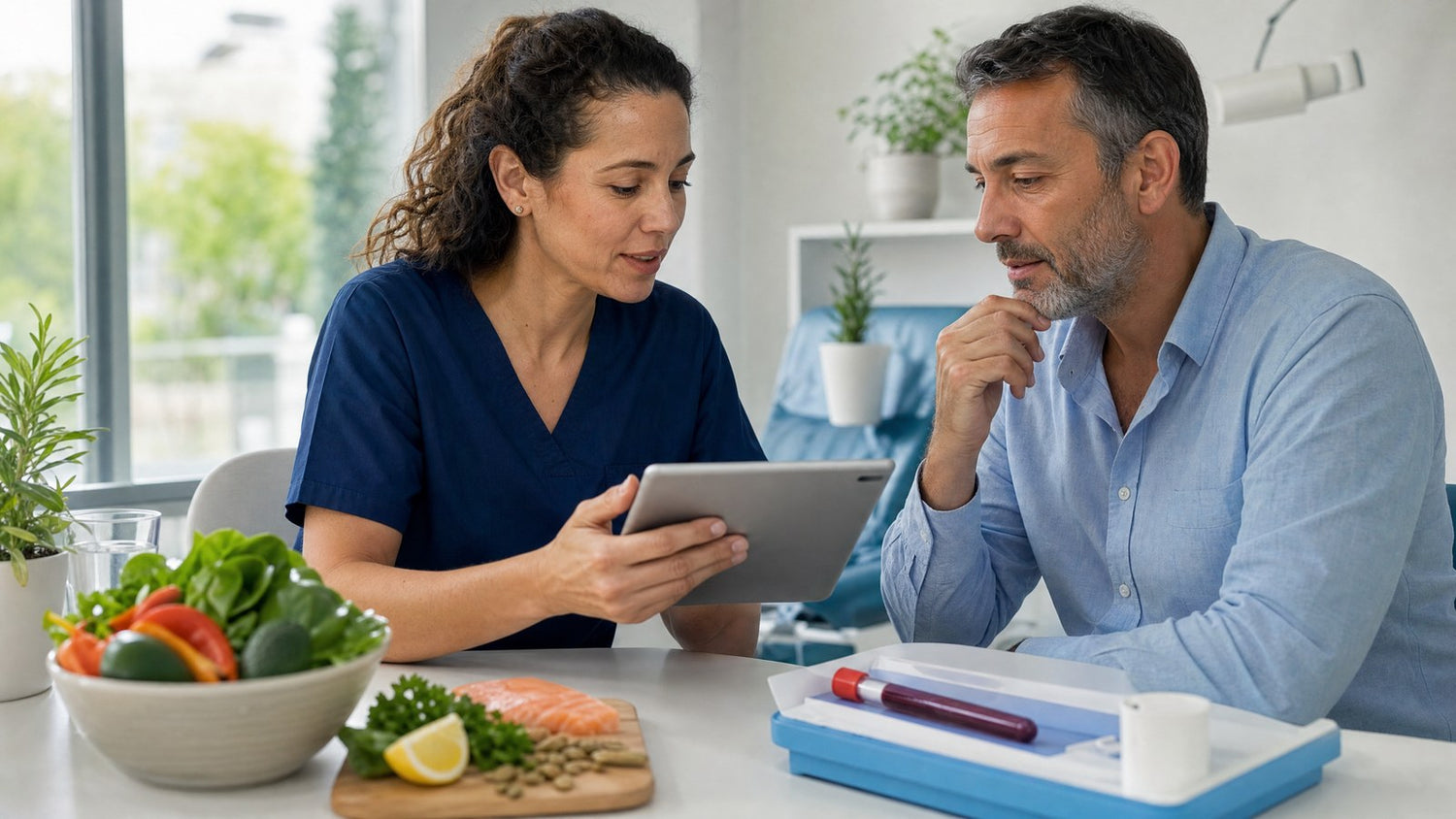 A person looking thoughtfully at a health tracking app on their phone