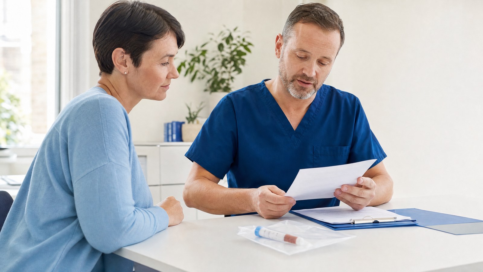 Healthcare professional reviewing Measles IgG Blood Test result for early immunity detection