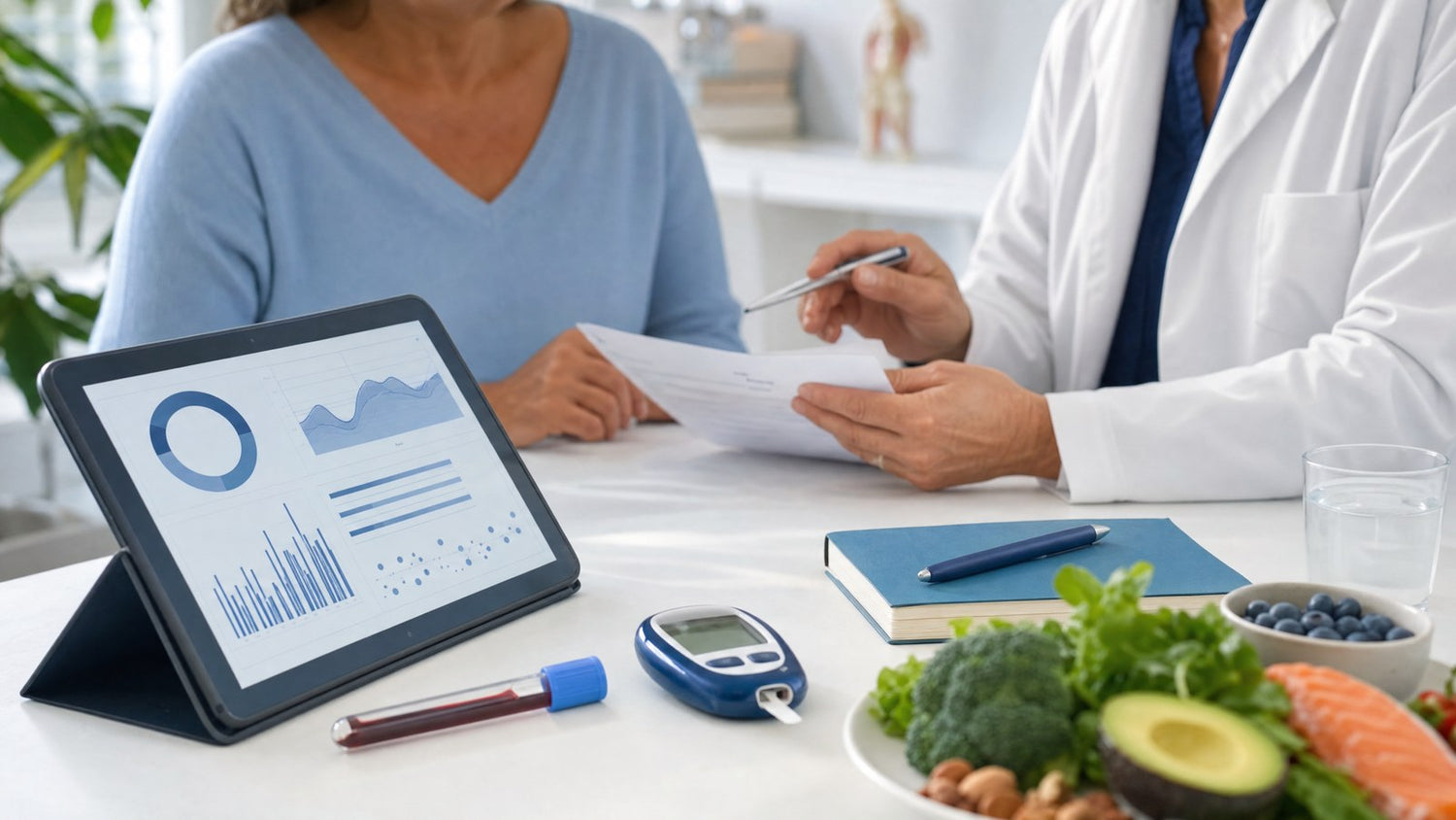 A person reviewing their personalised health plan based on their Insulin Resistance Test results