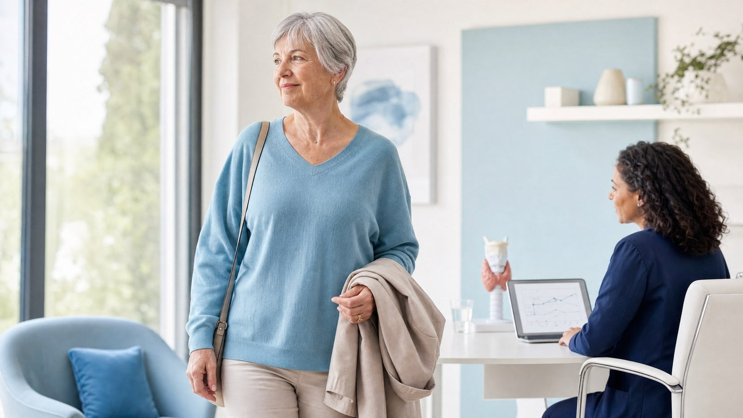 Free T4 Blood Test kit and results showing thyroid hormone levels