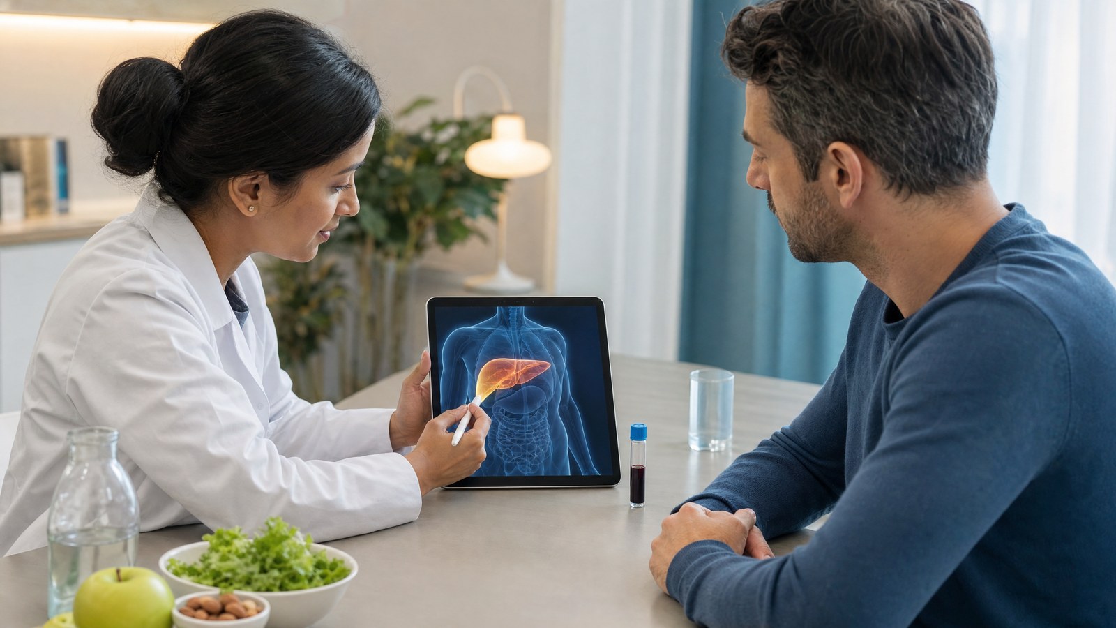 Clinilabs Liver Function Tests (LFTs) blood test kit and liver health concept