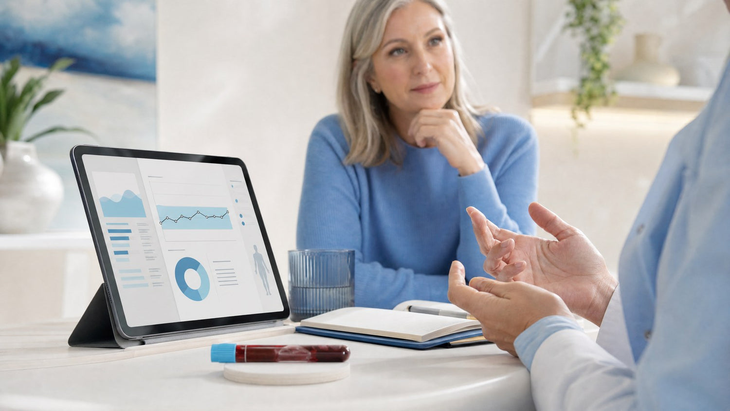 Insulin Blood Test kit and personalised health insights chart