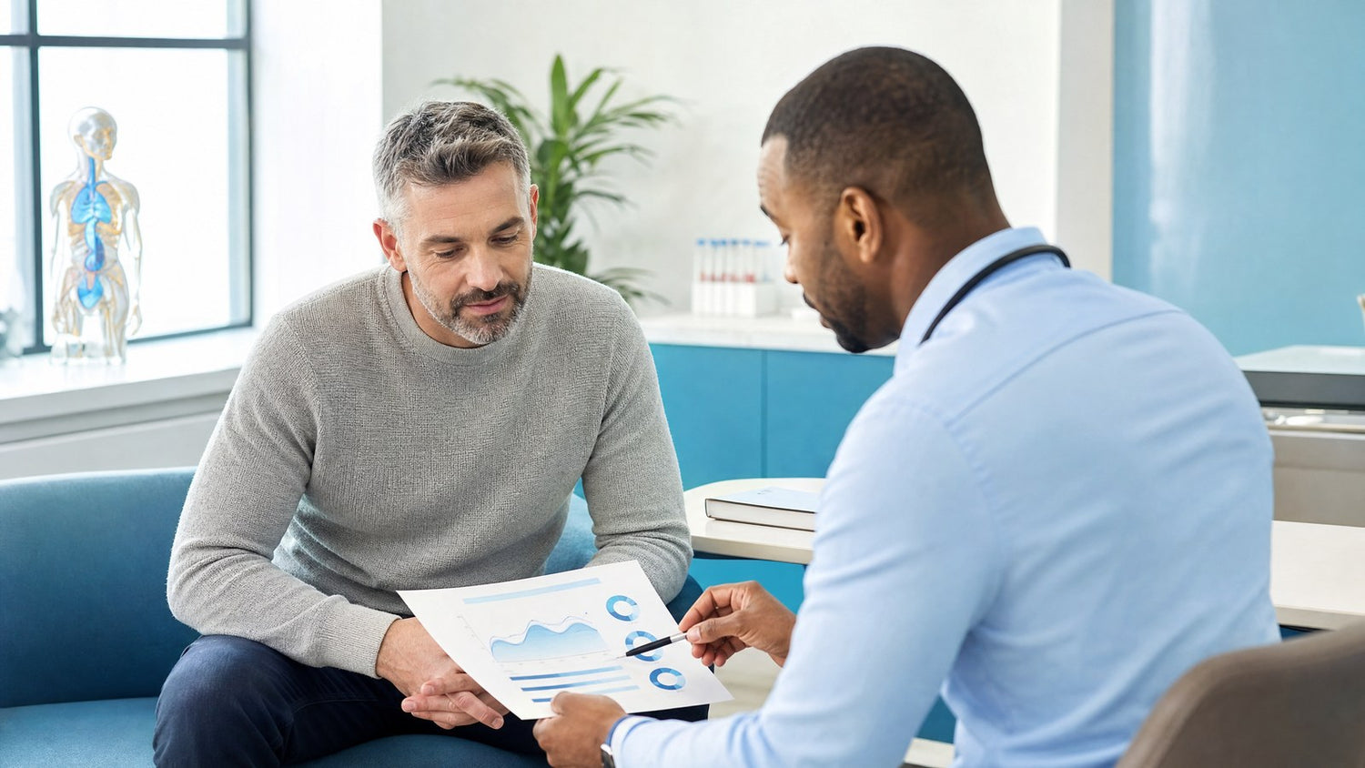 Essentials Male fertility test blood test kit with hormonal analysis chart