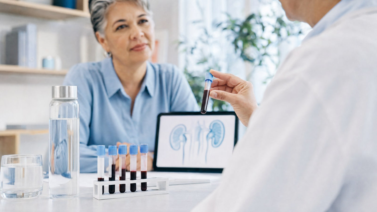 Clinilabs Chloride Blood Test kit with test results and healthcare professional guidance