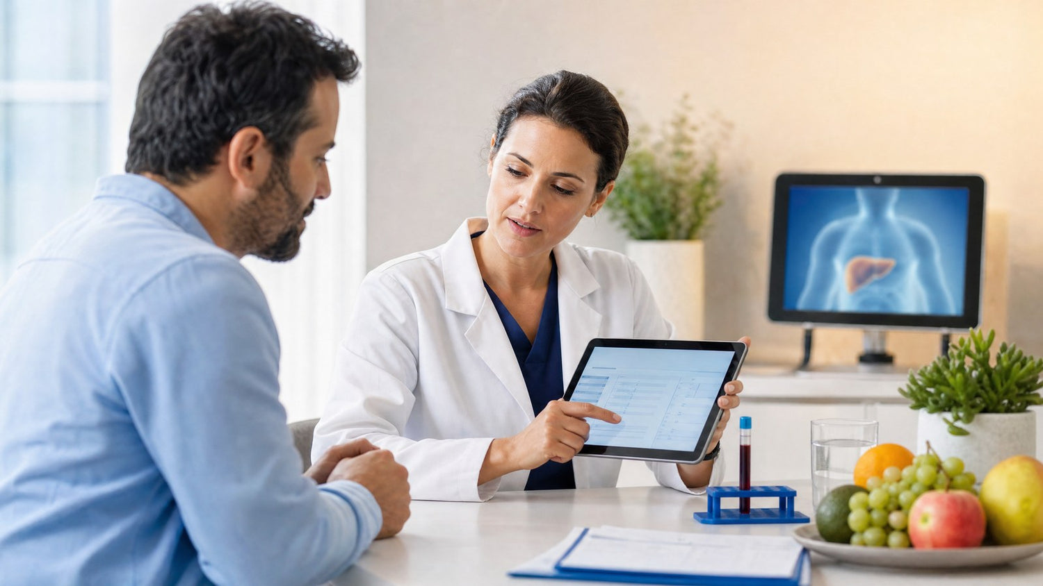Bilirubin (Direct) Blood Test sample tube and laboratory analysis