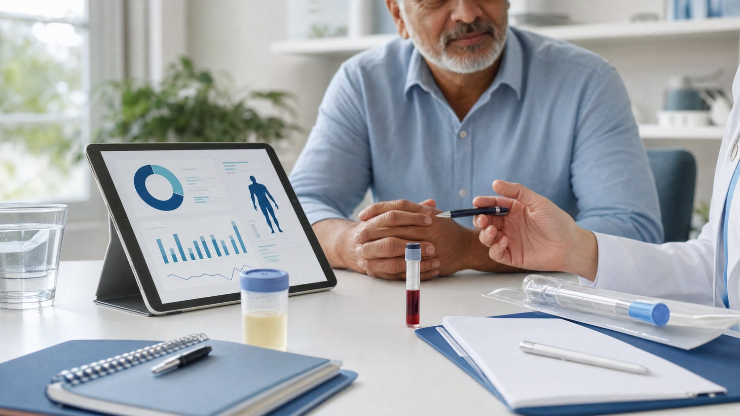 Urine Analysis and Culture Blood Test kit and results report