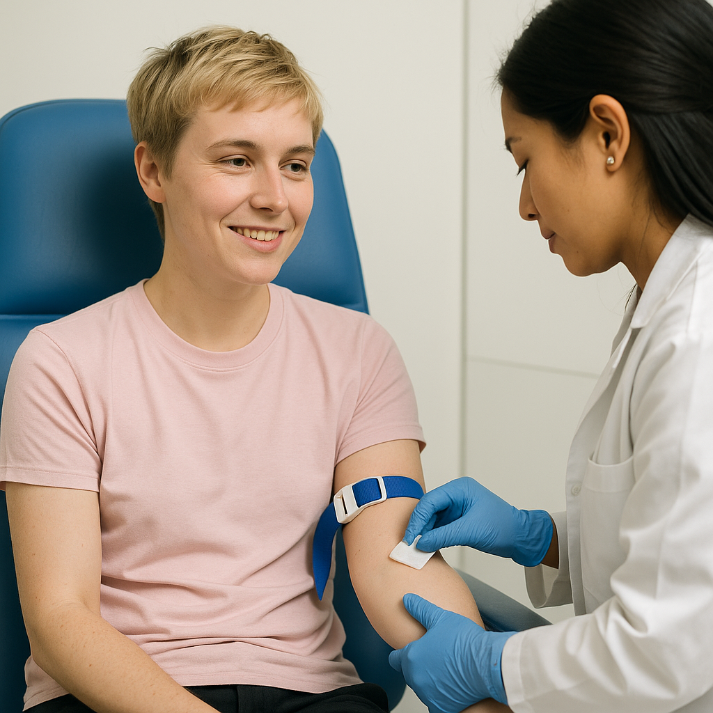 clinic, blood draw, phlebotomy, sexual health, hormones, health check