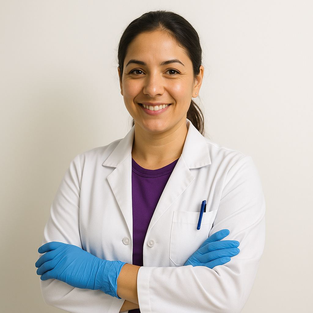 phlebotomist, blood draw, gloves, happy