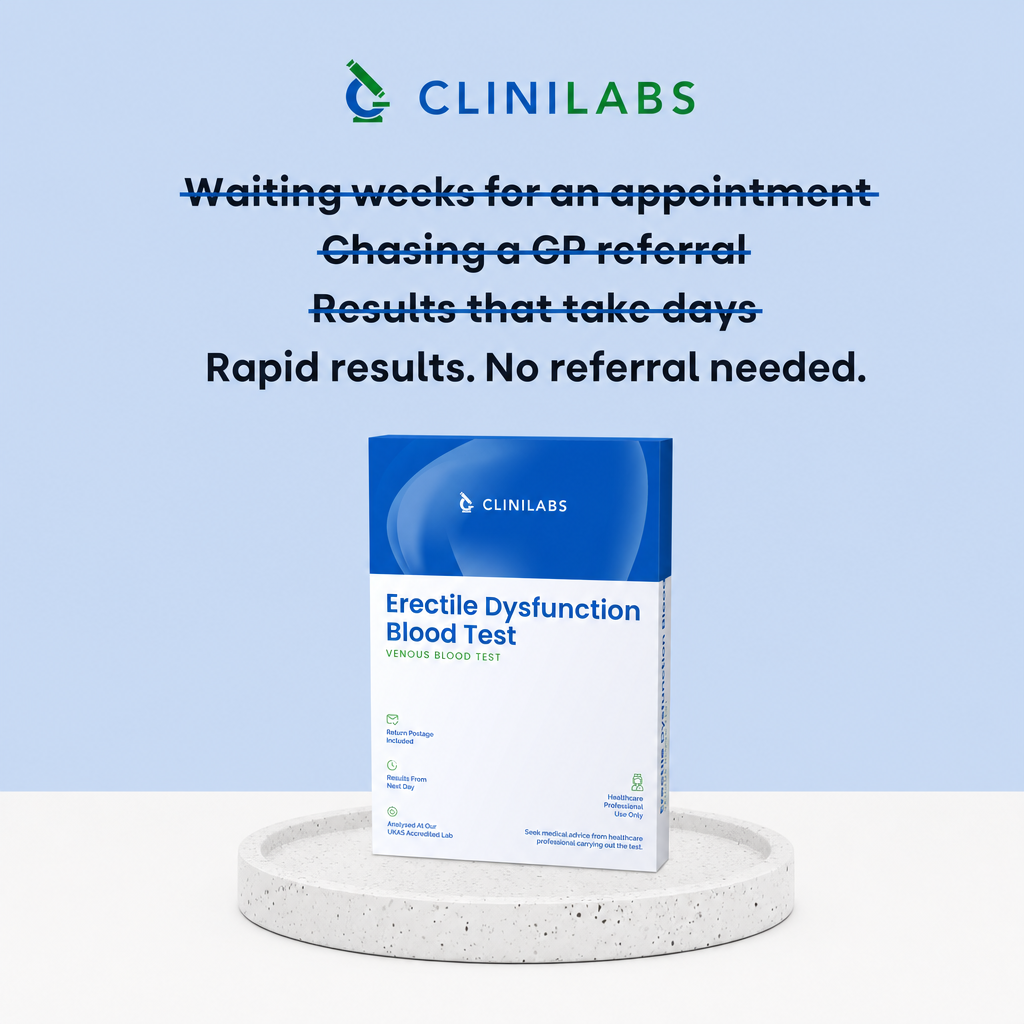 Rapid results, no referral needed – Erectile Dysfunction Blood Test