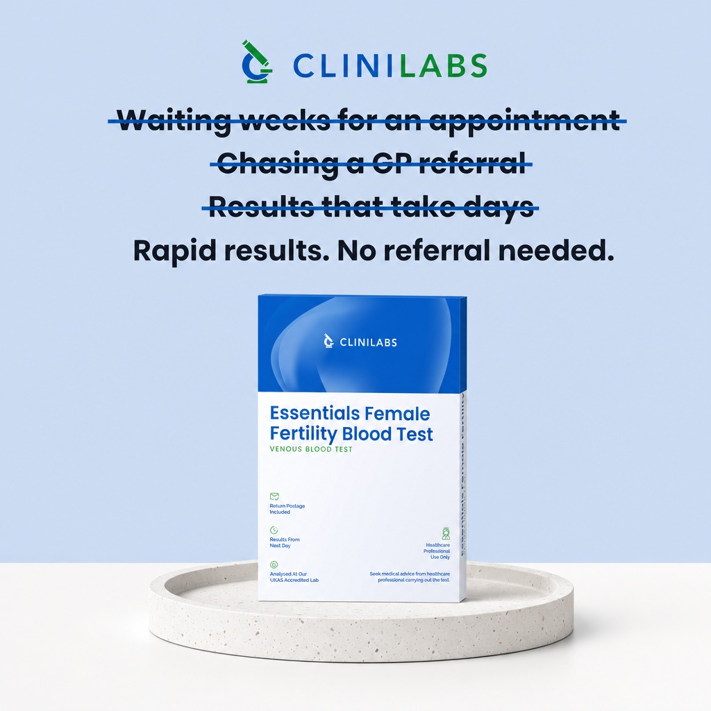 Rapid results, no referral needed – Essentials Female Fertility blood test
