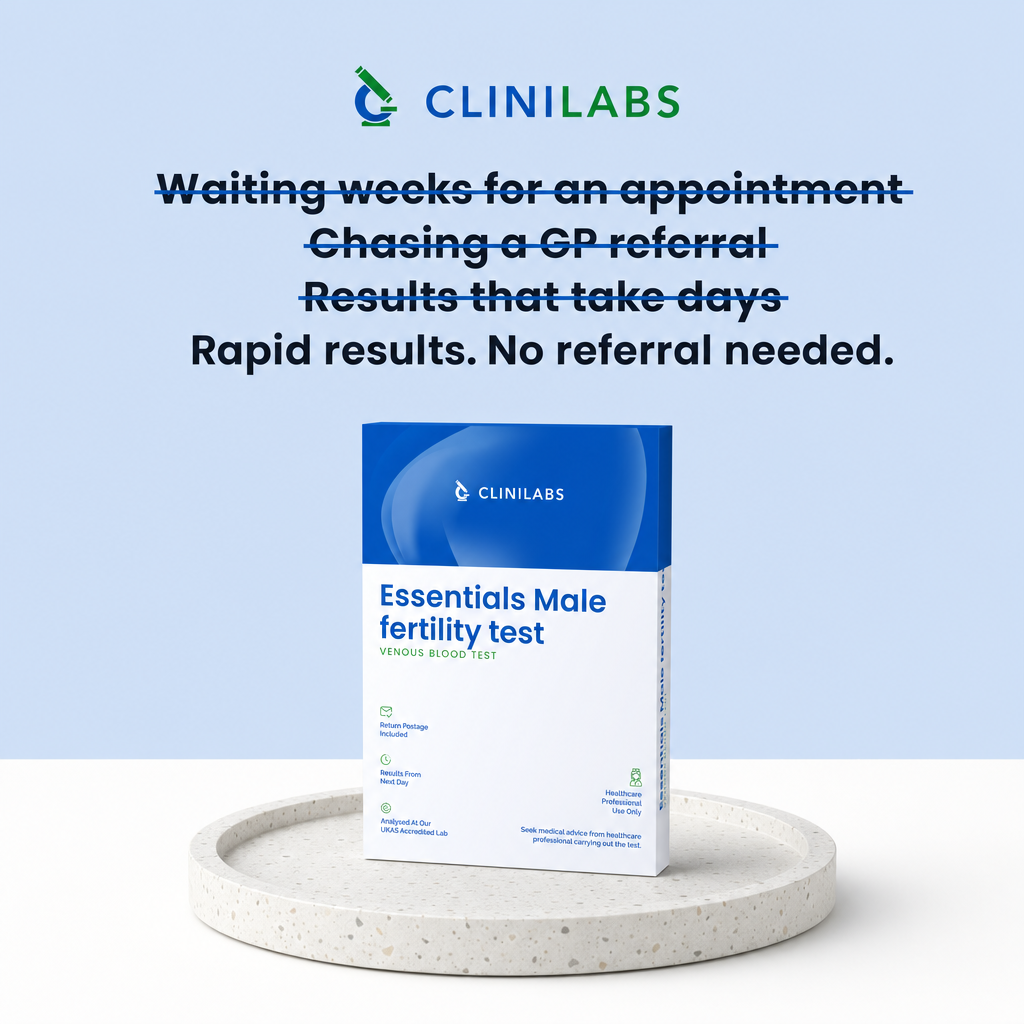 Rapid results, no referral needed – Essentials Male fertility test