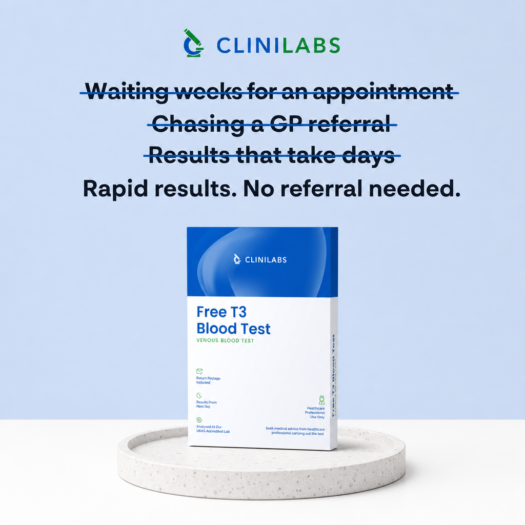 Rapid results, no referral needed – Free T3 Blood Test