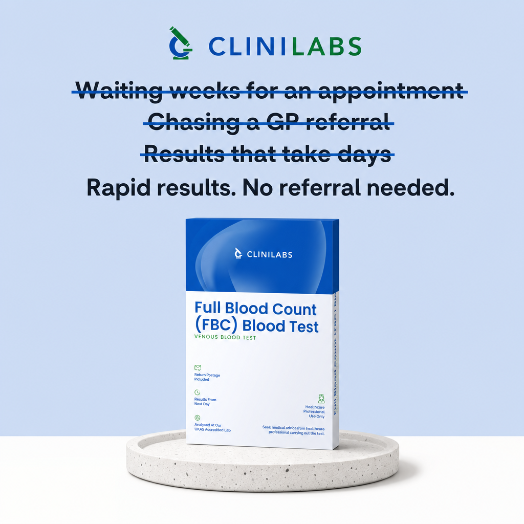Rapid results, no referral needed – Full Blood Count / Complete Blood Count (FBC/CBC) Blood Test