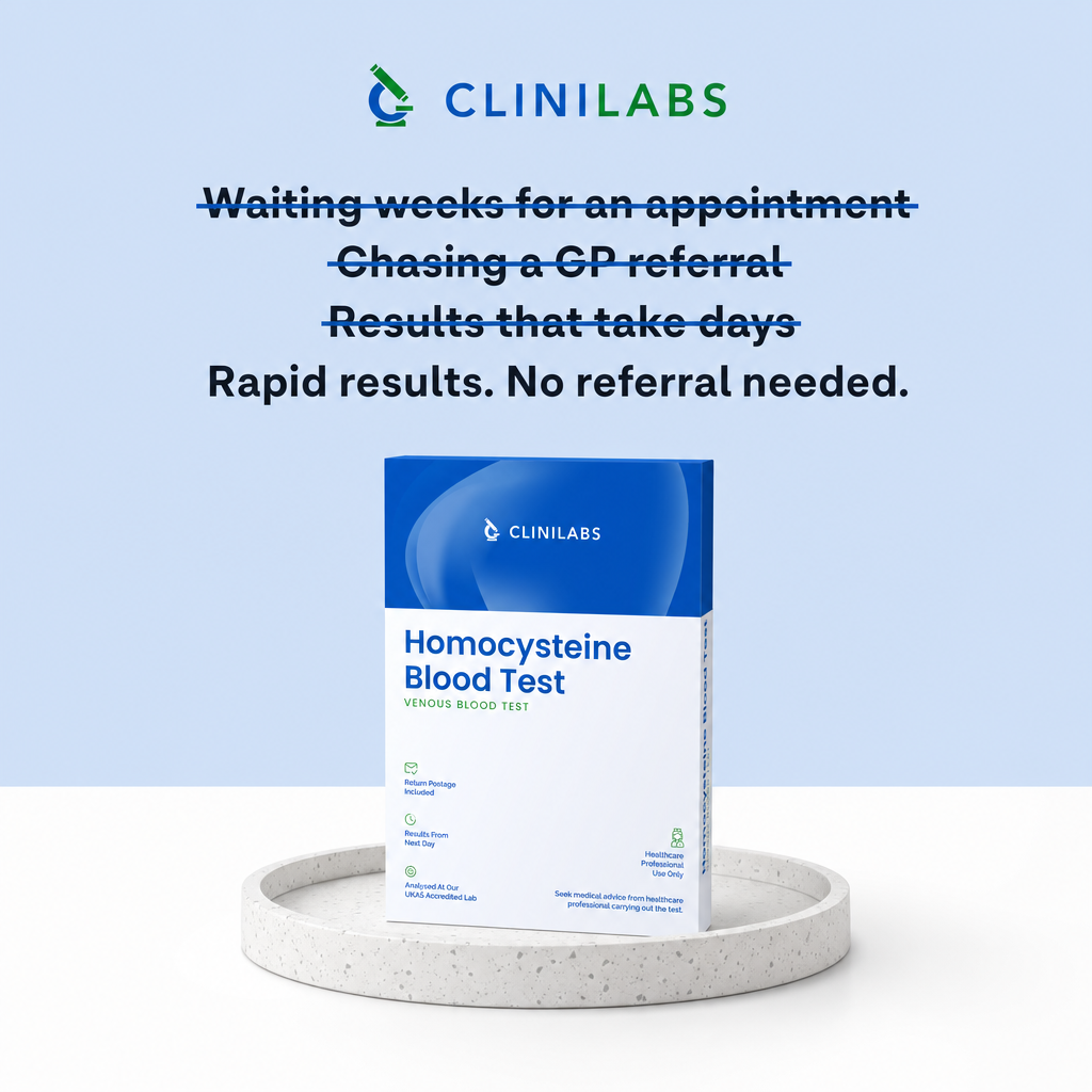 Rapid results, no referral needed – Homocysteine Blood Test