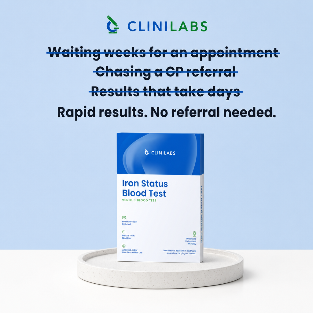 Rapid results, no referral needed – Iron Status Blood Test