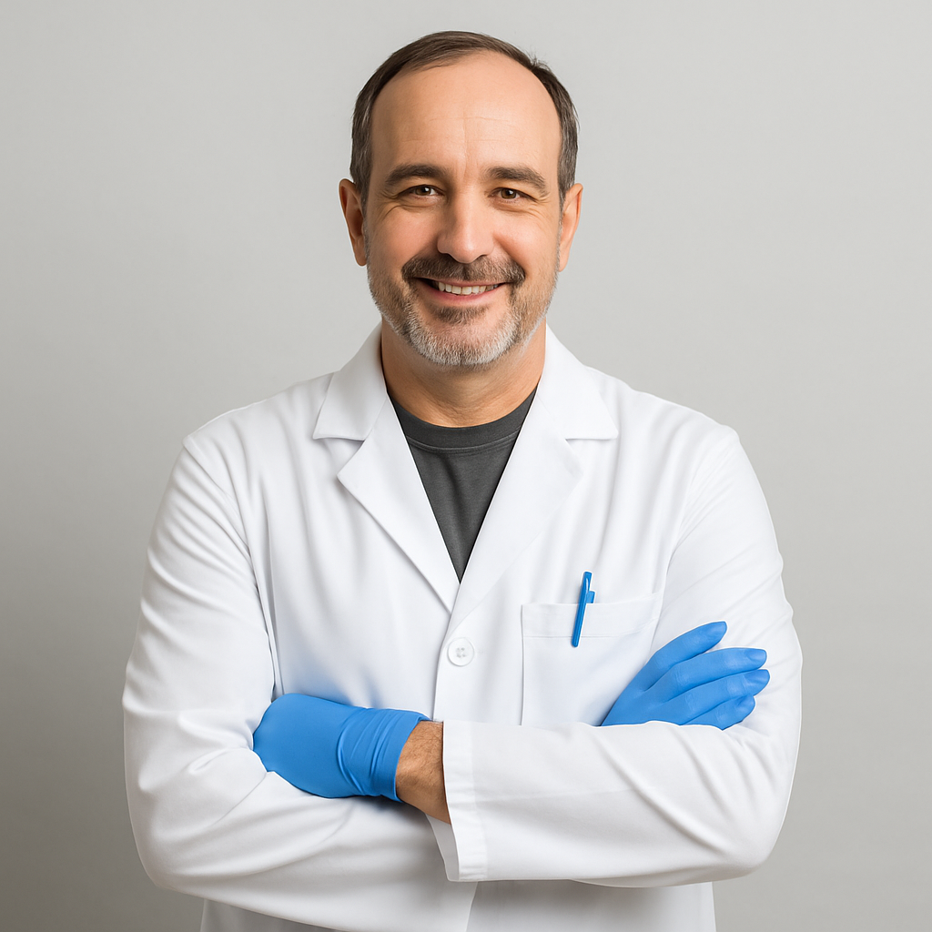 phlebotomist, blood draw, gloves, happy 