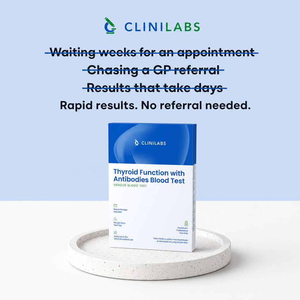 Rapid results, no referral needed – Thyroid Function with Antibodies Blood Test